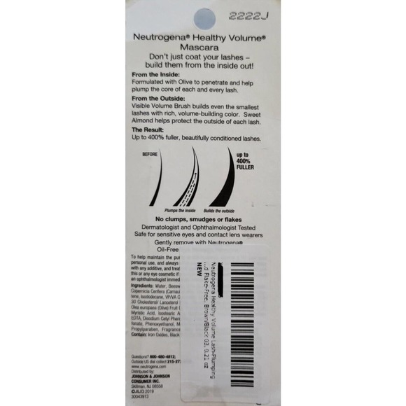 LOT of 2 Neutrogena Healthy Volume Mascara, Black/Brown 3, 0.21 oz, NEW - Picture 2 of 2